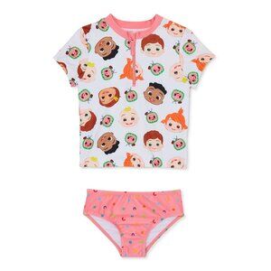 CoComelon Toddler Girl Rashguard & Swim Bottom Set, 2 Pc, Sizes 12M-18M - NWT